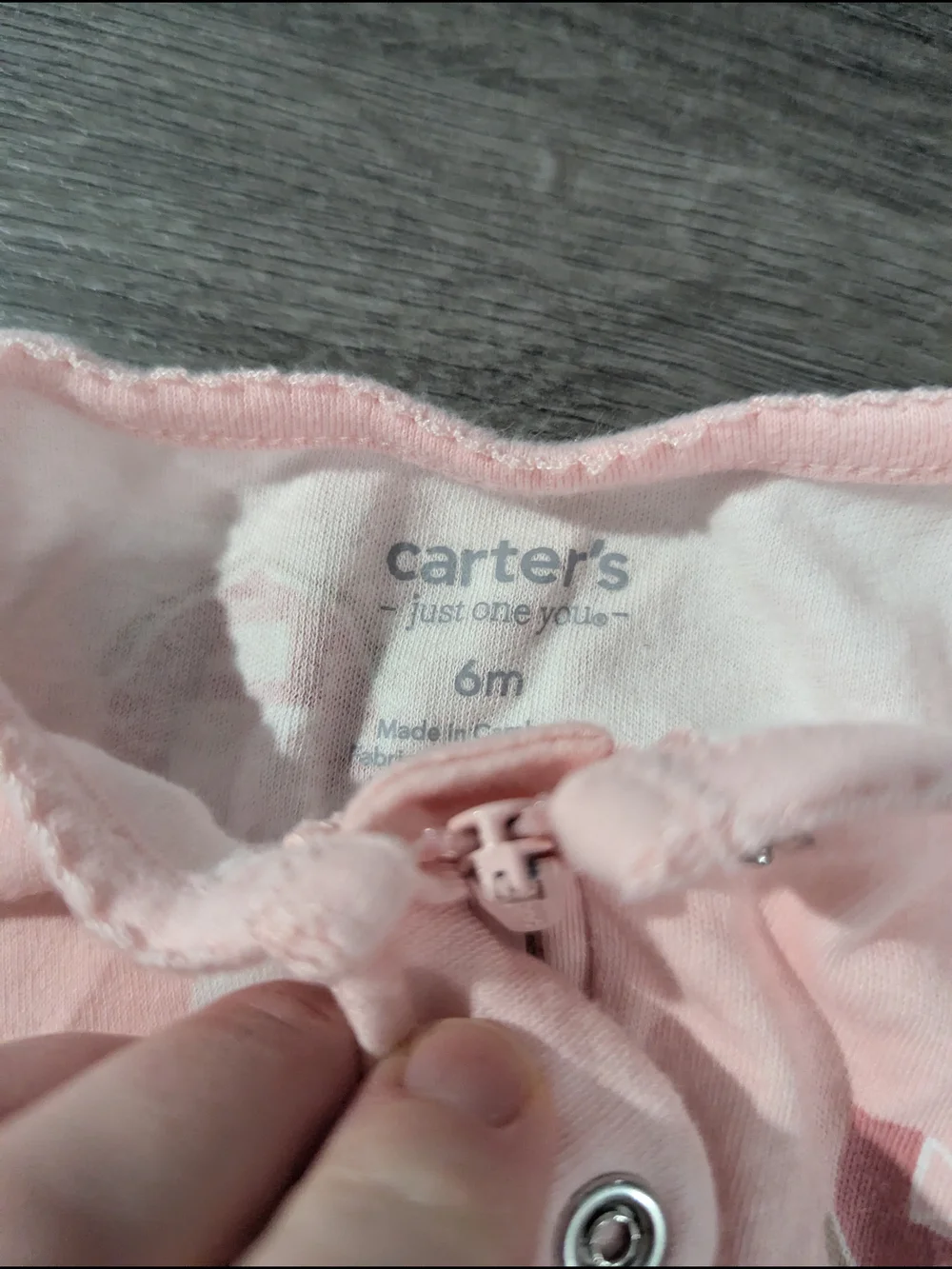 Set of 5 Mixed Carter's Pastel Baby Zipper Sleepers - Size 6 Months